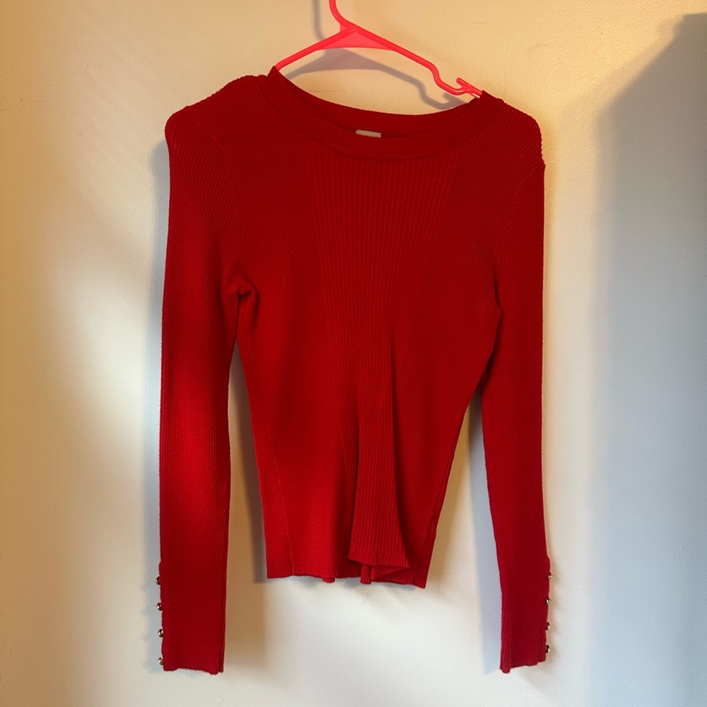 Worthington Red long sleeve sweater‎